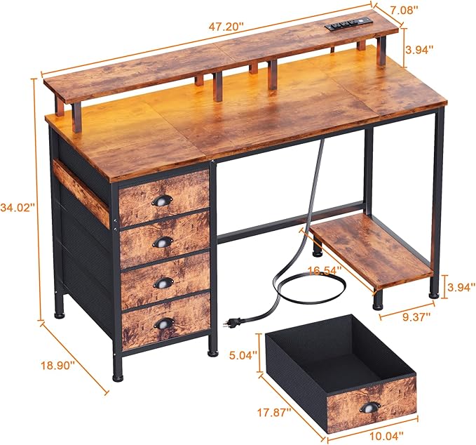 Furologee 47" Computer Desk - Image 3