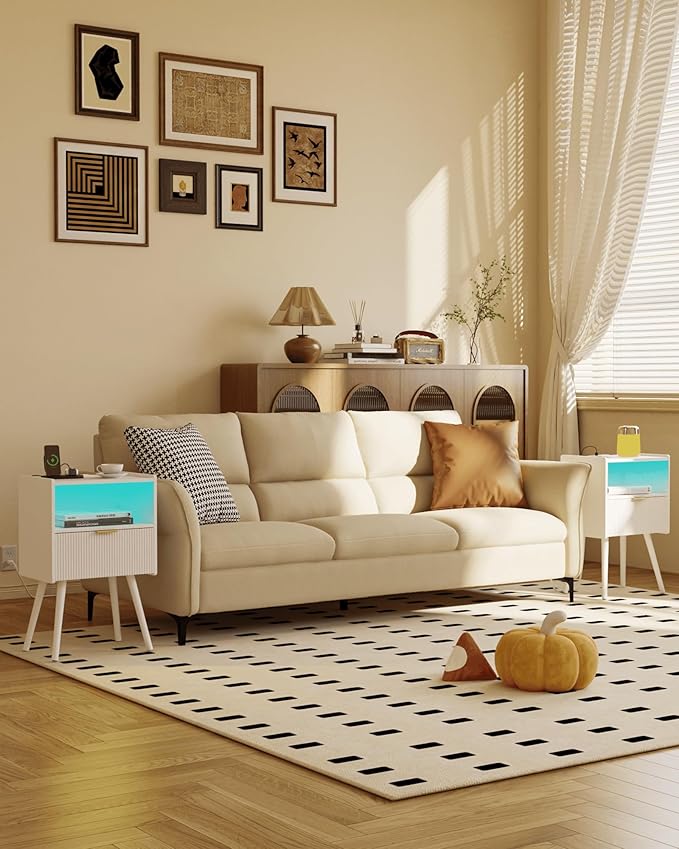 White Nightstand, Modern Bedside Table - Image 4