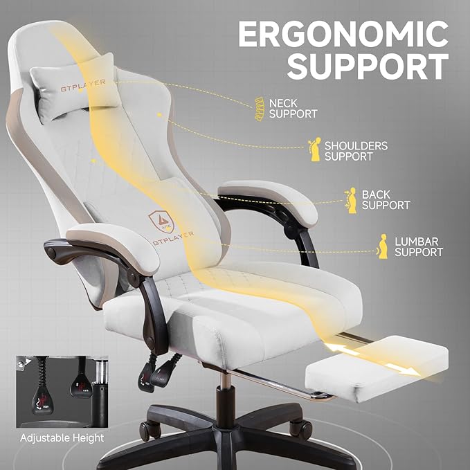 GTPLAYER Office Chair, Gaming Computer Desk Fabric Chair - Image 5