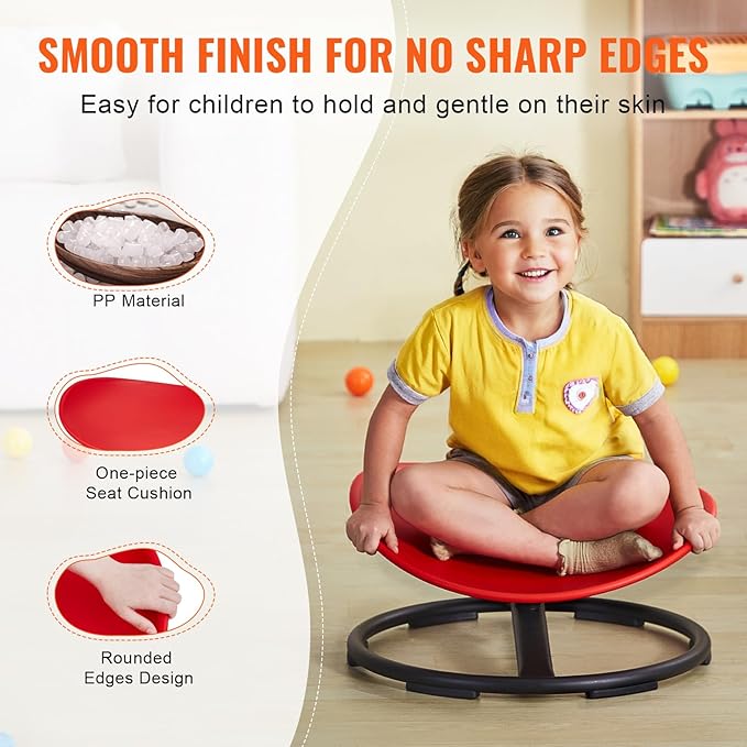 VEVOR Kids Swivel Chair, 220 LBS Capacity, Sensory Spinning Chair, Autistic - Image 7