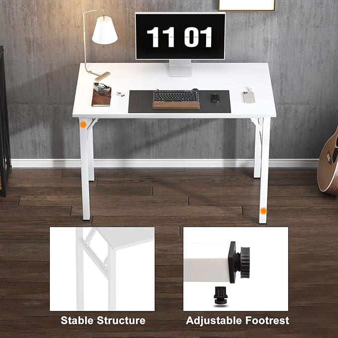 Need 39.4 inch Computer Desk for Small Space Small Folding Table Small Writing - Image 8