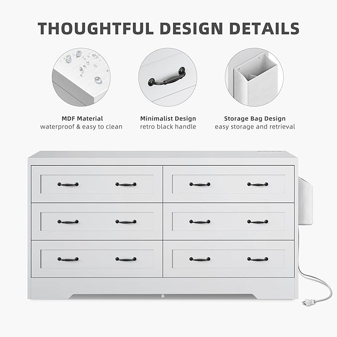 YITAHOME White Drawers TV Stand - Image 7