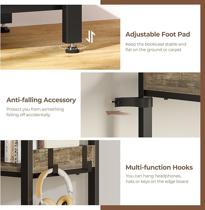 Rolanstar Bookshelf 4 Tiers - Image 7