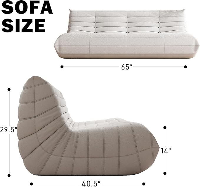 Big Bean Bag Chairs for Adults, 3 Seater Large Bean Bag Chair Sofa, Fireside - Image 2