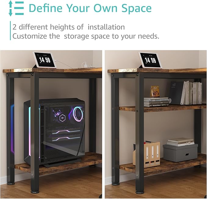 Lufeiya L Shaped Computer Desk - Image 8