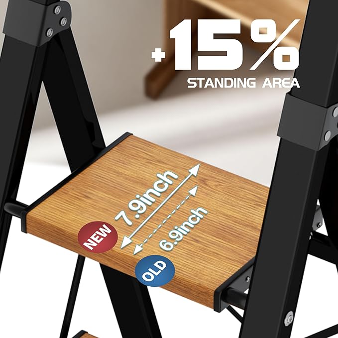 4 Step Ladder, Lightweight Folding Step Stool - Image 2