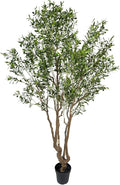 Artificial Olive Tree - 9ft Tall Fake Olive Plant in Pot - Faux Silk Tree by AfanD
