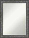 Amanti Art Grey Wall Mirror 27x21 Angled Metallic Rainbow Rectangle Bathroom by AmantiArt