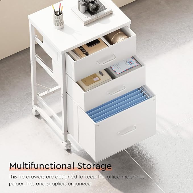3 Drawer Mobile File Cabinet - Image 8