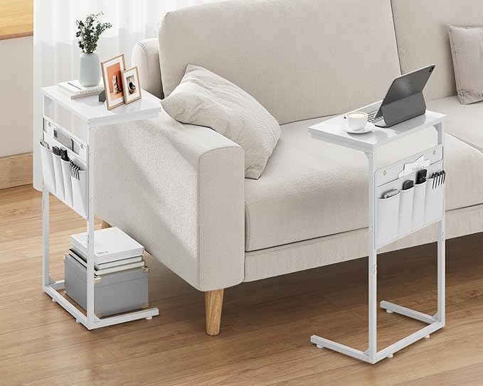 Vagusicc C Shaped End Table, Small Side Table - Image 2
