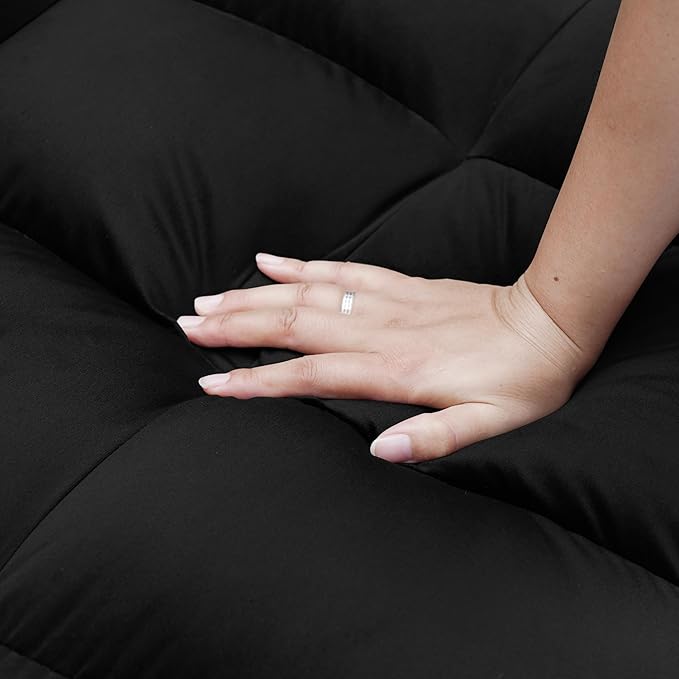 Ball & Cast 55" 3 in 1 Sleeper Sofa Bed Velvet Upholstered Pull Out Couch - Image 9