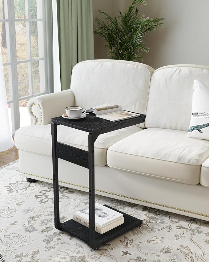 Narrow C-Shaped End Table, Small Side Table - Image 5
