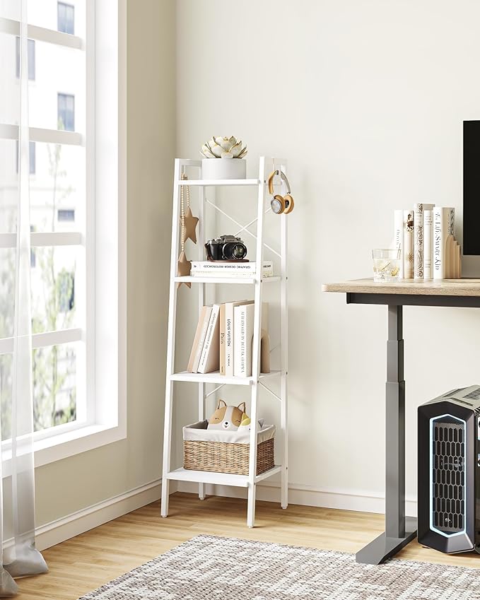Ladder Shelf, Bookshelf Bookcase, Freestanding Corner Storage Shelve - Image 8