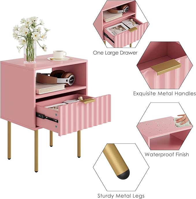 Nightstand, Modern Bedside Table - Image 8