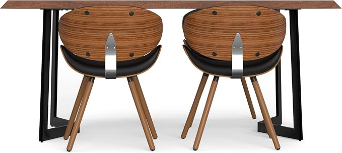 SIMPLIHOME Marana/Watkins 5-Piece Dining Set, 66 inch Wide Solid Mango Wood - Image 2