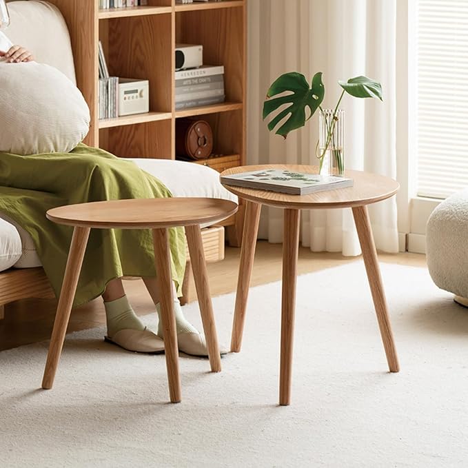 Small Oval Nesting Table, Mid Century Coffee Table - Image 7