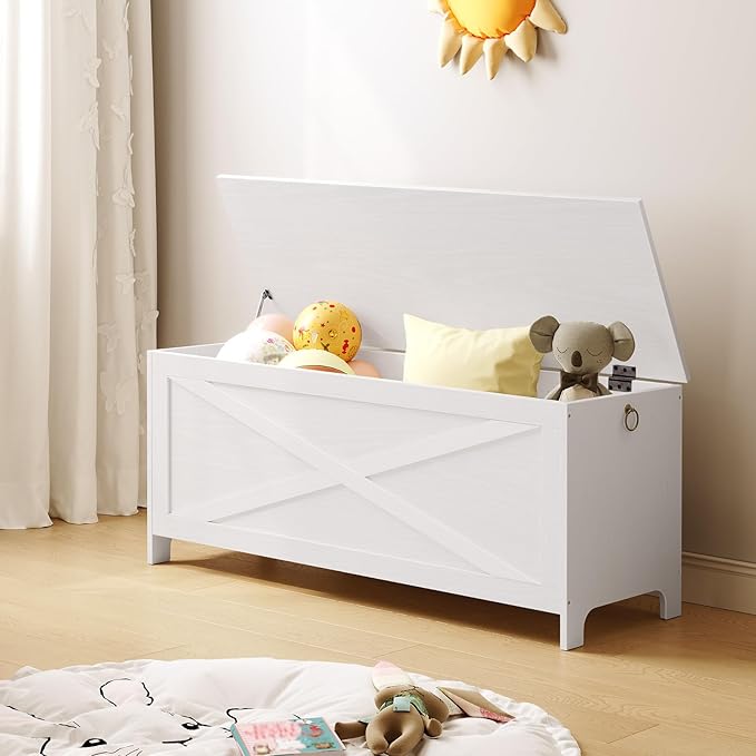 47.2" Toy Chest, Sturdy Entryway Storage Chest - Image 2