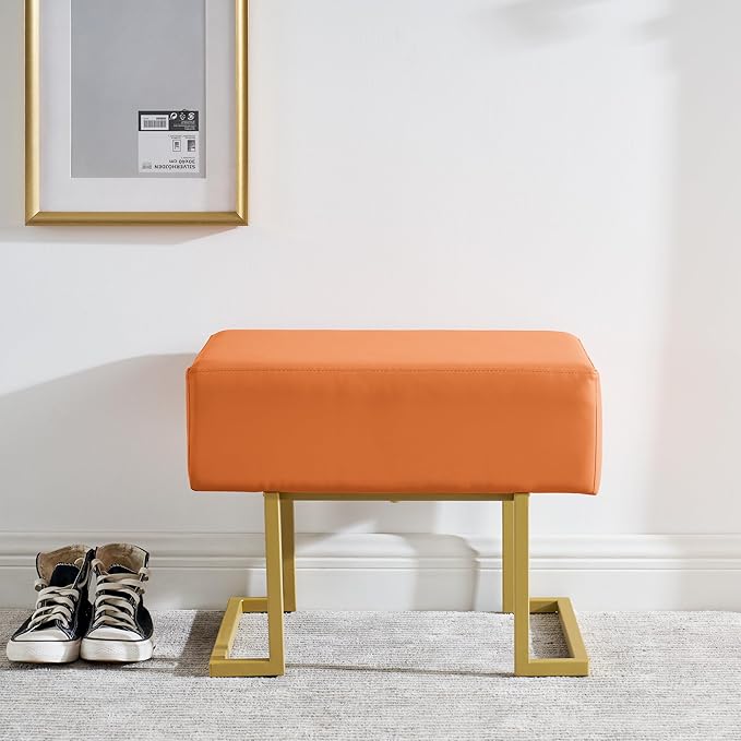Modern Style Bedroom Single Seat Bench, Cushioned Bed end Stool, Living Room - Image 4
