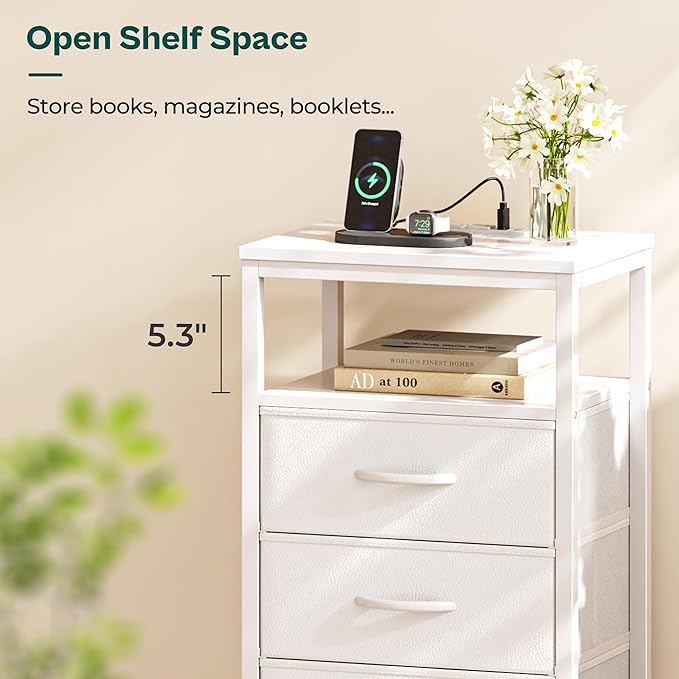 Huuger Nightstands Set of 2, 27.6 Inch End Tables - Image 7