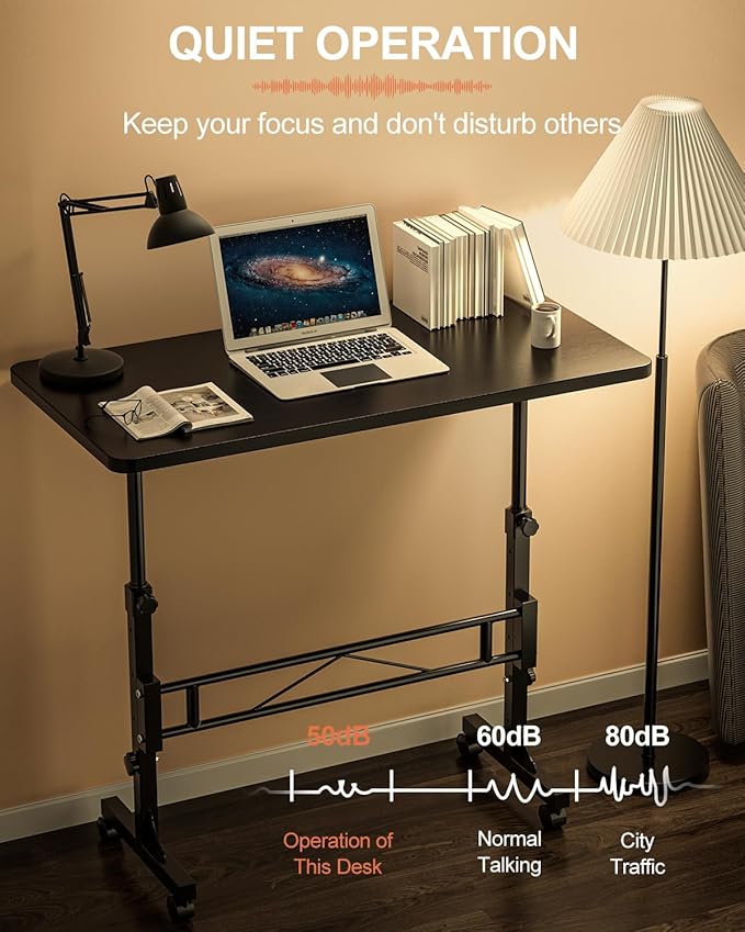 Small Standing Desk Adjustable Height, Mobile Stand Up Desk - Image 5
