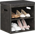 Bamboo Small Shoe Bench for Entryway 2 Tier Shoe Storage Bench by TrironsunHome