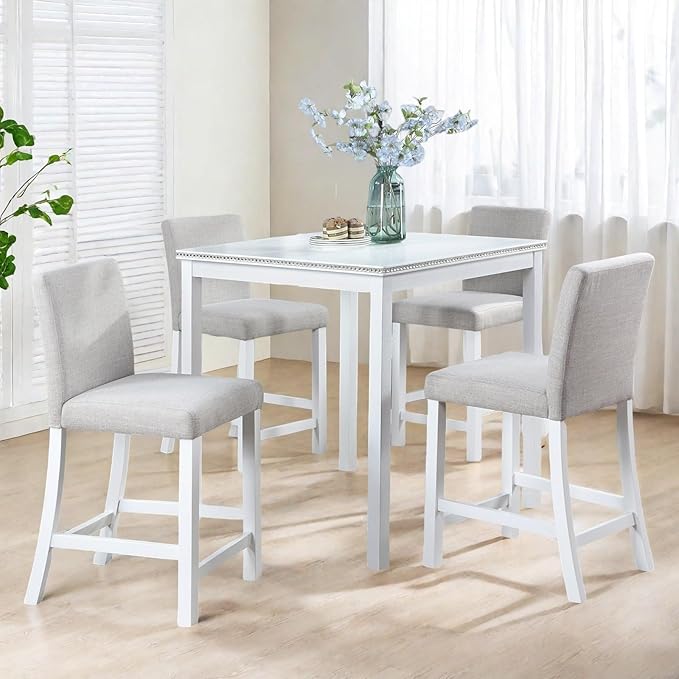 Dining Table Set for 4, 5-Piece Dining Room Table Set - Image 6