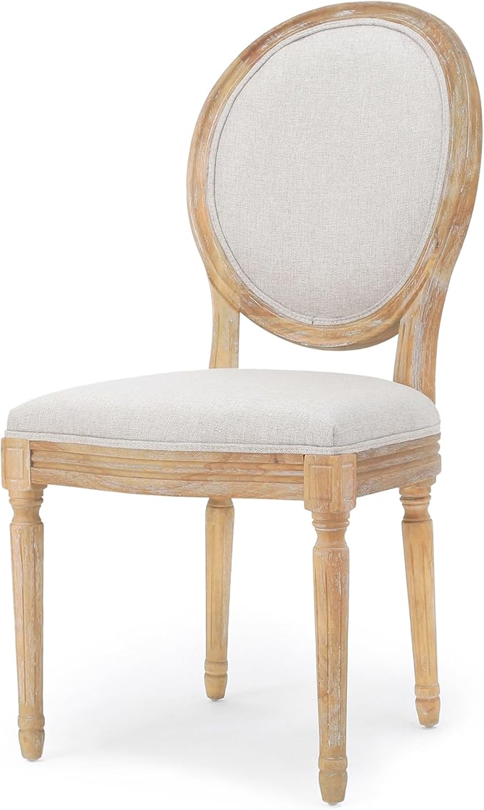 Christopher Knight Home Phinnaeus Polyester Beige Fabric Dining Chair, 2-Pcs Set - Image 7