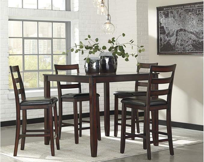 Signature Design by Ashley Coviar 5 Piece Counter Height Dining Set, Includes - Image 2
