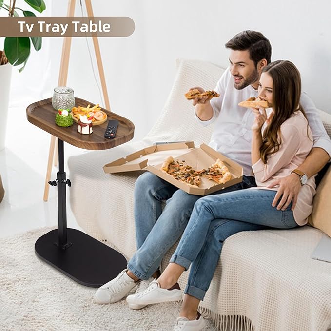 Aoligrace Side Table Adjustable Height, 360°Swivel C Shaped End Table - Image 4