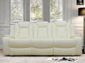 Leather Recliner Sofa Couch, 3-Seater Home Theater Seating Reclining Sofa by FONTOI