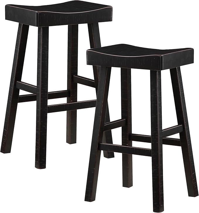 Lexicon Saddle Bar Stools Set of 2 Barstools - Image 2