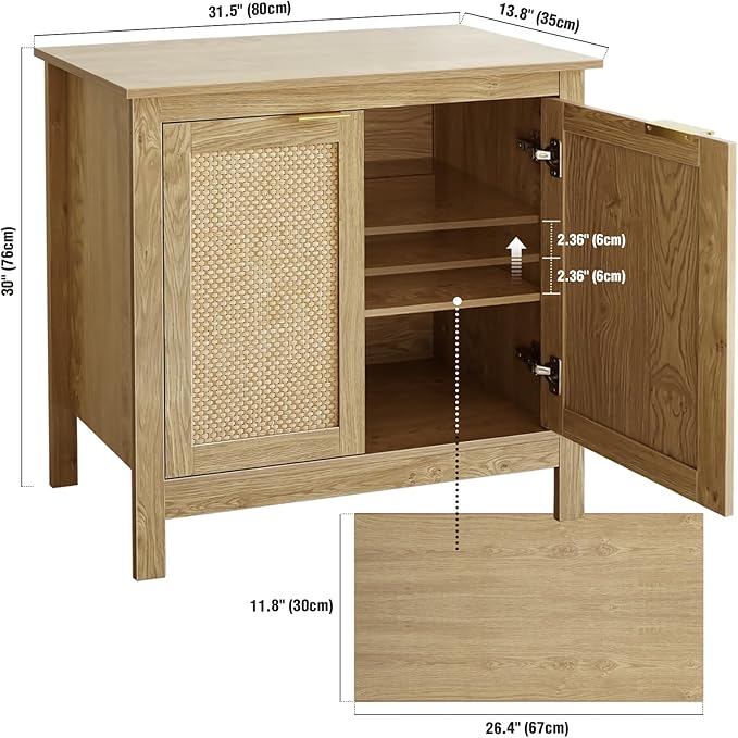 Giluta Sideboard Buffet Cabinet, Farmhouse Kitchen Cabinets - Image 2