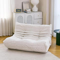 N&V Fireside Chair, Mid Century Armless Floor Sofa, Soft Premium Microfiber by NV