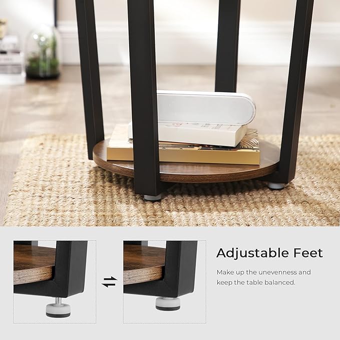 VASAGLE End Table, Round Side Table - Image 7