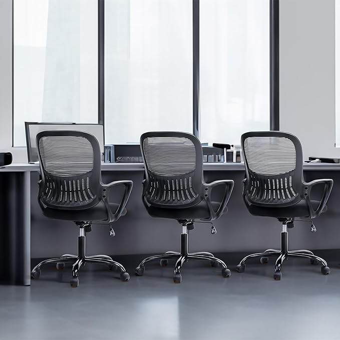 SMUG Office Computer Desk Chair, Ergonomic Mid-Back Mesh Rolling Work Swivel - Image 8