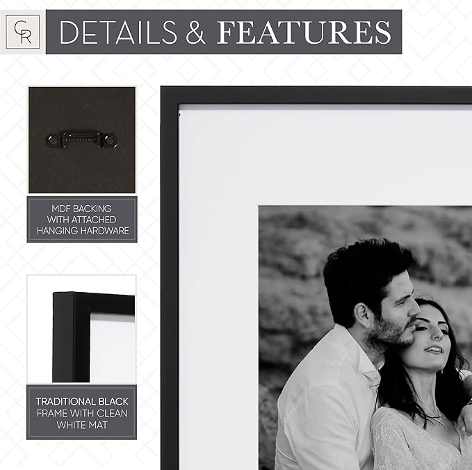 Camden Reed Arcadia 8 Piece Oversized Gallery Wall Frame, 11x14 and 11x11 inch - Image 5