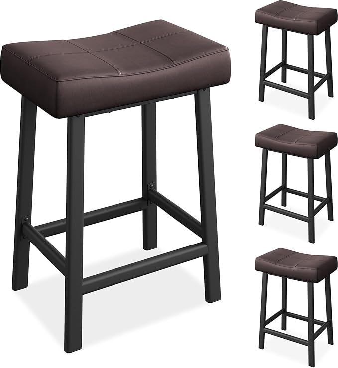 GarveeHome Counter Height Bar Stools Set of 4, 24 Inch Barstools by GarveeHome