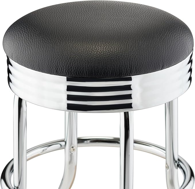 TRINITY Heavy Duty 25-Inch Backless Swivel Bar Stool - Image 4