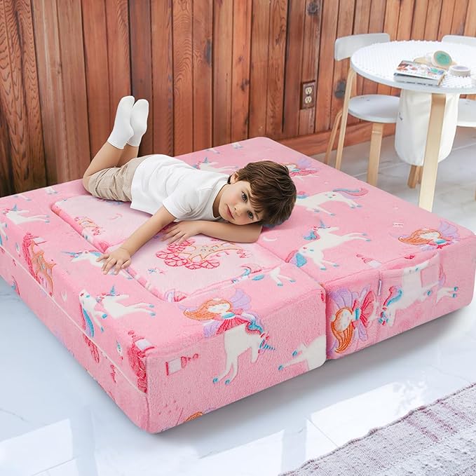 MeMoreCool Modular Kids Couch, Glow Play Toddler Couch - Image 2