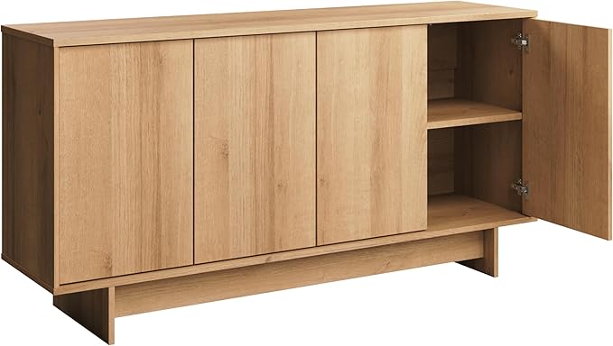Prepac Natural Oak Finnley Sideboard Cabinet Buffet Cabinet - Image 7