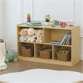 Kids Bookshelf and Toy Storage Shelf, Wooden Montessori Bookshelf, 2-Tier Toy by KidiHouse