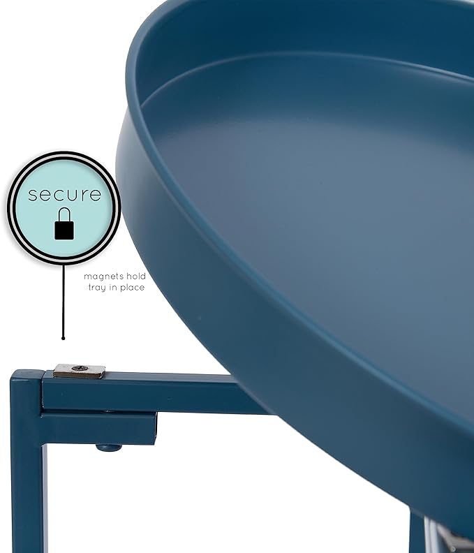 Kate and Laurel Celia Round Foldable Tray Accent Table - Image 6