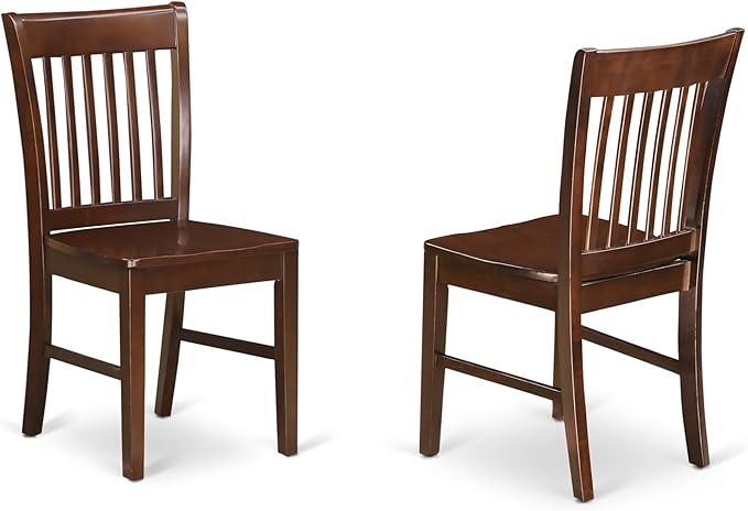 East West Furniture DONO9-MAH-W 9 Piece Kitchen Table Set Includes a Rectangle - Image 4