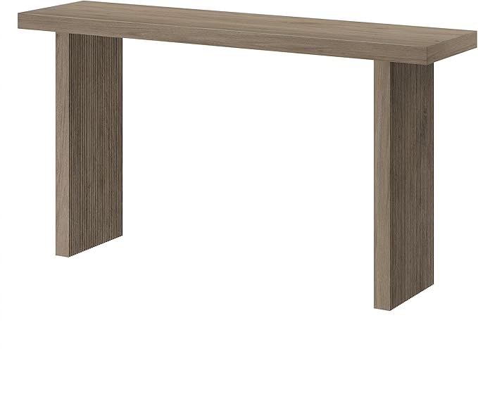 Henn&Hart 55'' Wooden Rectangular Fluted Console Table Entryway Table, Sofa - Image 4