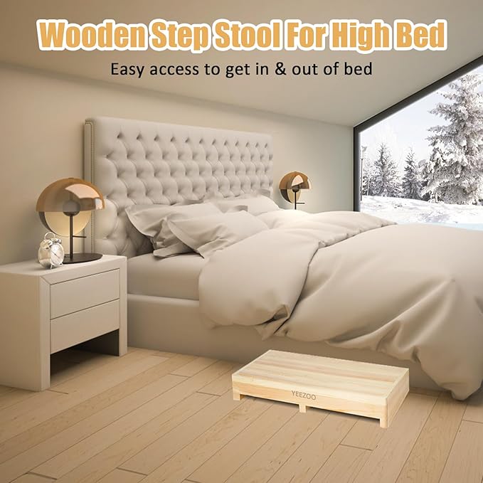 Wooden one Step Stool- Solid Pine Wood Step Riser - Image 7