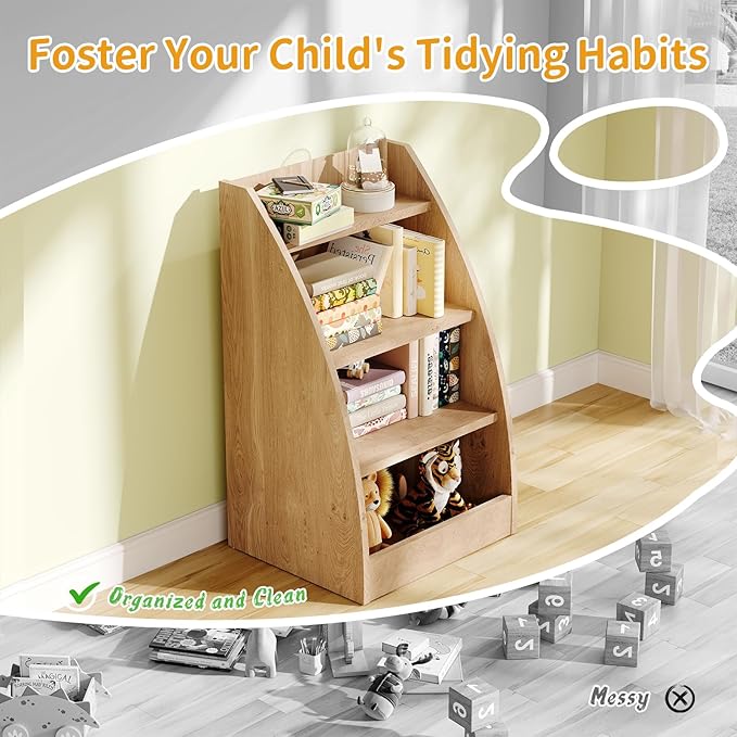 Kids Bookshelf, 4 Tier Kids Book Shelf - Image 4