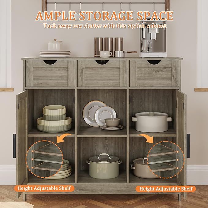 Storage Cabinet, Coffee Bar Cabinet - Image 4