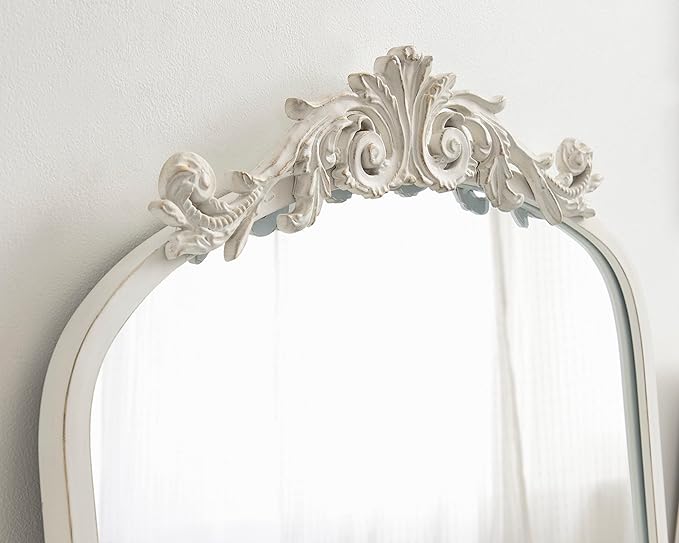 Kate and Laurel Arendahl Traditional Arch Wall Mirror; 19 x 31; Antique White; - Image 5