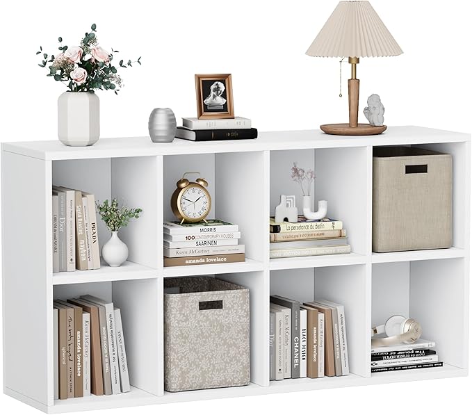 YESHOMY 8 Cube Bookcase, Open Frame 2-Tier Book Shelf, Bookshelf Storage - Image 8
