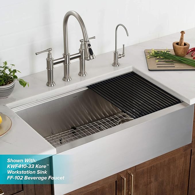 KRAUS Allyn Transitional Bridge Kitchen Faucet - Image 10